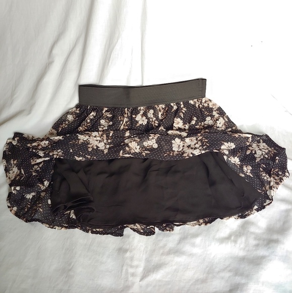 Black skirt floral miniskirt - Picture 4 of 6